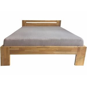 Oak´s Dubová masivní postel Grandioso - dub cink - 140x200 cm