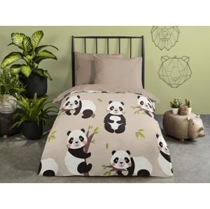 Good Morning Obliečky Good Morning 100% bavlna Panda 140x200/70x90 cm