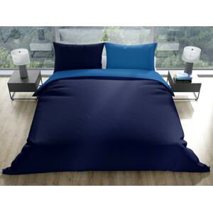 Gipetex Natural Dream Talianská obliečka 100% bavlna LUX Doubleface svetlo/tmavo modrá - 220x200 / 70x90 cm