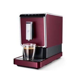 Plnoautomatický kávovar Esperto Caffè Dark Red + 1 kg kávy Barista pre držiteľov TchiboCard*