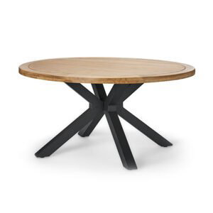 Jedálenský stôl z tíkového dreva s moderným dizajnom nôh do X