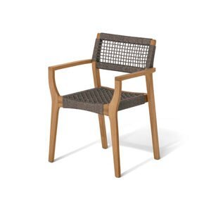 Stohovateľná jedálenská stolička s textilným výpletom