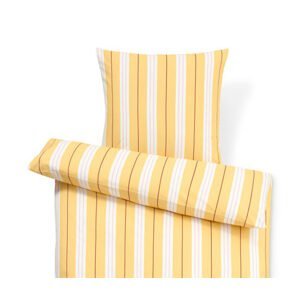 Prémiová bavlnená posteľná bielizeň, dvojlôžko, žltá
