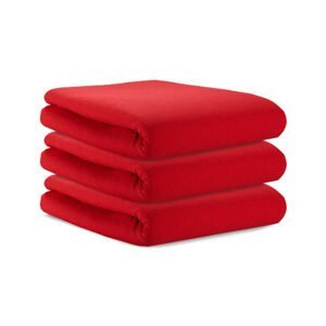 Džersejové napínacie prestieradlo, na matrace s rozmermi od 90 x 190 do 100 x 200 cm, červené
