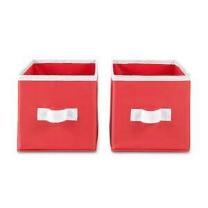 Úložné boxy, 2 ks, červené, stredne veľké