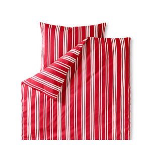 Džersejové obliečky, červeno-biele prúžky, štandardná veľkosť
