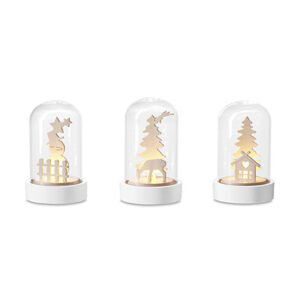 Dekoračné zvony s LED, 3 ks