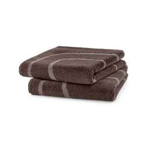 Žakárové uteráky, 2 ks, hnedé