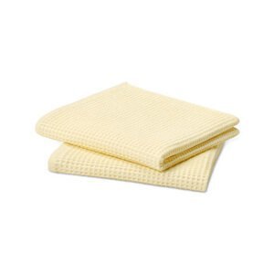 Prémiové uteráky z piké s vafľovou štruktúrou, 2 ks, vanilkové