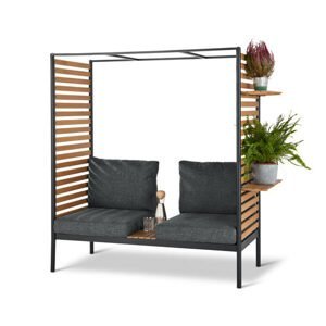 Outdoorový lounge nábytok »Elin« s flexibilnými sedacími prvkami a závesnými regálmi