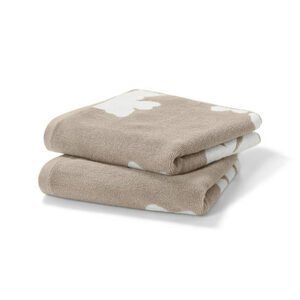 Žakárové uteráky, 2 ks, béžové