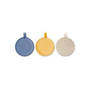 XL odličovacie tampóny na opakované použitie, 3 ks, modrý, žltý a hnedý