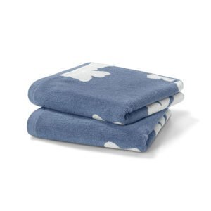 Žakárové uteráky, 2 ks, modré