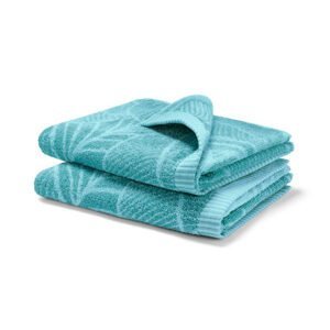 Žakárové uteráky, 2 ks, akvamarínové