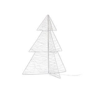 Exteriérový vianočný stromček s LED diódami, skladací, cca 90 cm