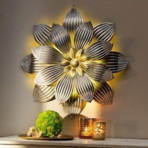 Weltbild Nástěnná LED dekorace Zlatý květ
