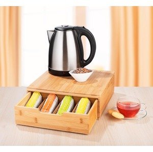 Die moderne Hausfrau Bambusový zásobník na čaj a kávové kapsle