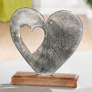 Kovová dekorácia Srdce, 20 cm