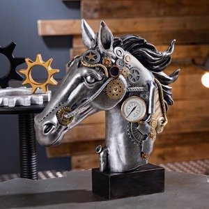 Steampunk soška Kôň
