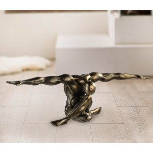 Soška Cliffhanger, 60 cm, farba bronz