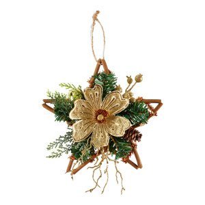Die moderne Hausfrau Závěsná vánoční dekorace Hvězda, zlatá