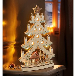 Drevený LED Vianočný stromček