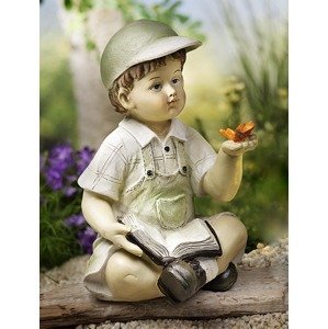 Záhradná soška Emil s motýľom