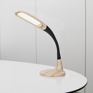 LED Stolová lampa s denním svetlom, vzhľad dreva