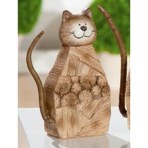 Dekorácia Mačka Forest stojaca, 16,5 cm