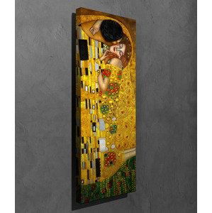 Nástenná reprodukcia obrazu Gustav Klimt - Bozk, 30 x 80 cm