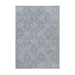 Detský kusový koberec Hanse Home Adventures 105948 Crowns Grey 120x170 cm