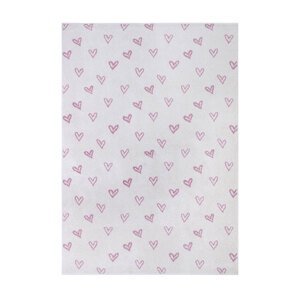 Detský kusový koberec Hanse Home Adventures 105945 Hearts Rosa 120x170 cm