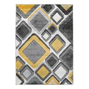 Kusový koberec Wilmer 5801A Grey/Yellow 60x110 cm