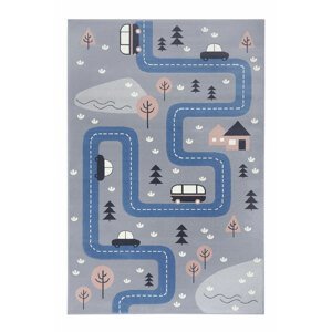 Detský kusový koberec Hanse home Adventures 104537 Grey Blue 120x170 cm