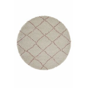 Kusový koberec Mint Rugs Allure 102749 Cream Rose kruh Ø 120 cm