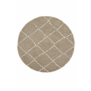 Kusový koberec Mint Rugs Allure 104405 Beige Cream kruh Ø 120 cm
