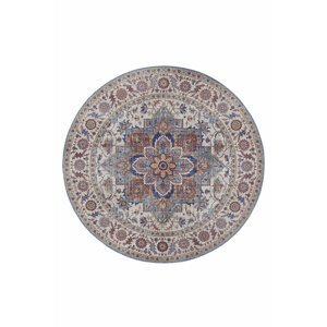 Kusový koberec Nouristan Asmar 104002 Cyan blue kruh Ø 160 cm