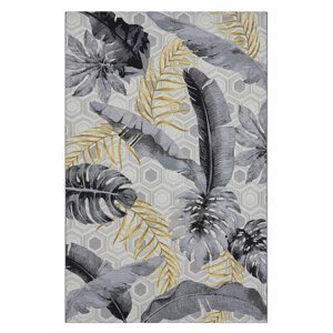 Kusový koberec Hanse Home Flair 105612 Gold Leaves 80x165 cm