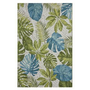 Kusový koberec Hanse Home Flair 105617 Tropical Leaves Turqoise 80x165 cm