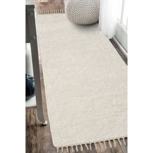 Ručne tkaný koberec - Béžový 50x180 cm