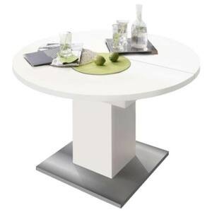 Sconto Jedálenský stôl RUND biela/antikoro, pr. 104 cm