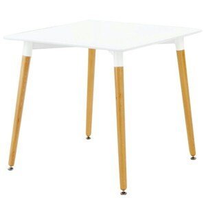 Sconto Jedálenský stôl HENRY biela/buk, 80 cm