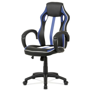 Sconto Kancelárska stolička LAWRENCE modrá/čierna/biela