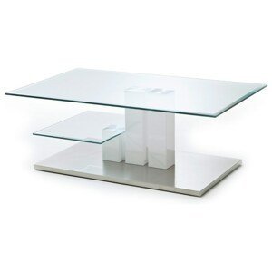 Sconto Konferenčný stolík GAVIN sklo/biela
