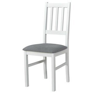 Sconto Jedálenská stolička BOLS 4 biela/svetlosivá