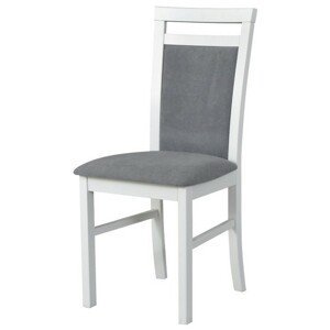 Sconto Jedálenská stolička MILAN 5 biela/svetlosivá