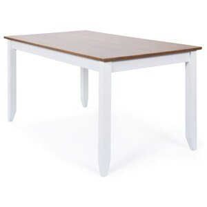 Sconto Jedálenský stôl WESLEY borovica biela/hnedá