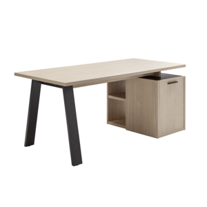 Sconto Písací stôl ENNIO dub elegance/antracit, s kontajnerom