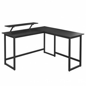 Sconto Rohový písací stôl MONA II čierna