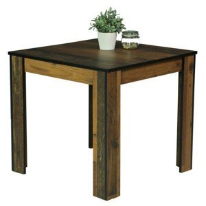 Sconto Jedálenský stôl ERIKA T staré drevo/čierna